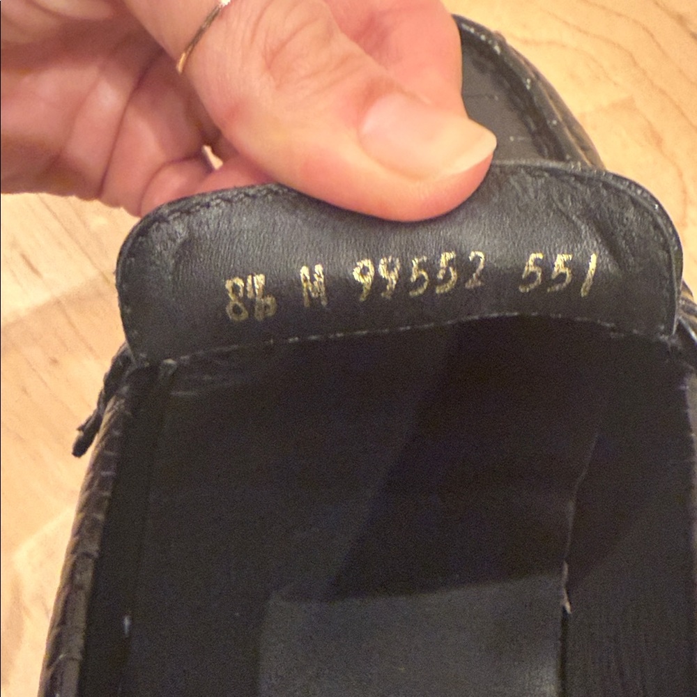 Freda Salvador Black embossed “Elba” loafers - Picture 4 of 6